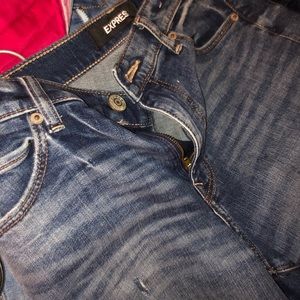 10 pair of ae jeans, express and hollister jeans